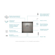 Prochef by Julien ProInox H0 Single Bowl Undermount Kitchen Sink