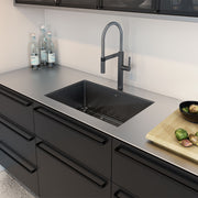 Prochef by Julien ProInox H75 Undermount Black Kitchen Sink with Grid