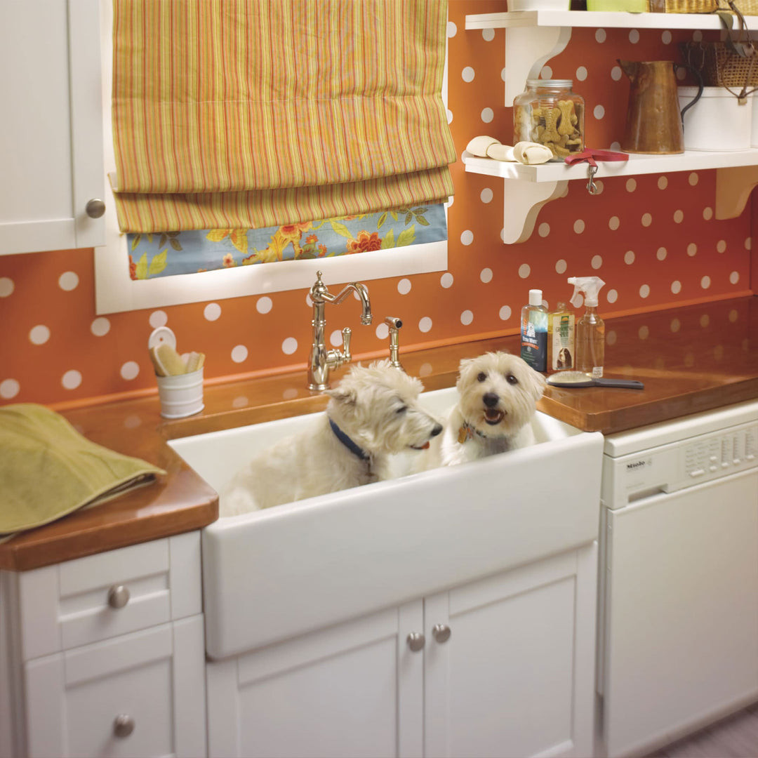 Shaw 36" Shaker Single Bowl Apron Front Fireclay Kitchen Sink