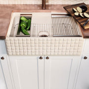 Stone Forest Workstation Basketweave Farmhouse Kitchen Sink
