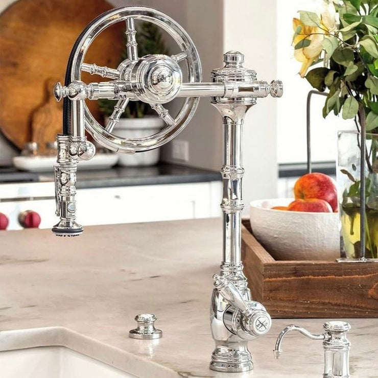 Waterstone Traditional Wheel Pulldown Kitchen Faucet
