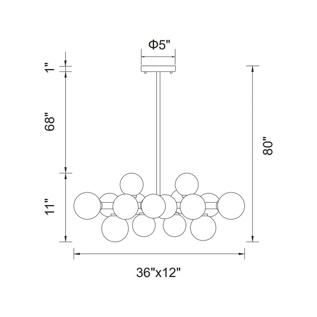 CWI Lighting Arya 16-Light Chandelier