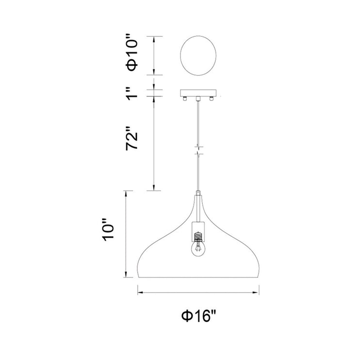 CWI Lighting Dynamic 1-Light Chandelier