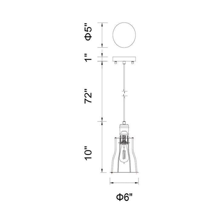 CWI Lighting Graham 1-Light Pendant