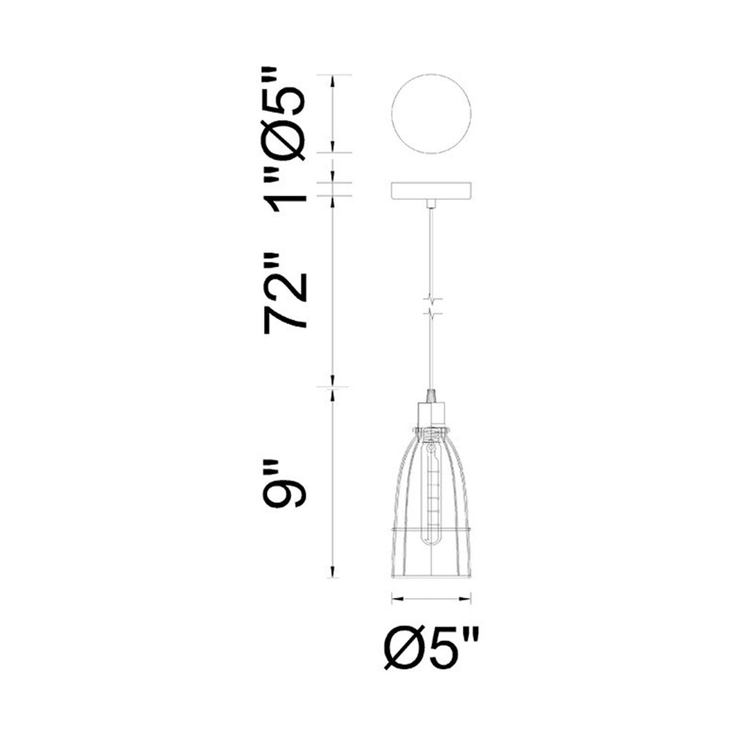 CWI Lighting Nestor 1-Light Pendant
