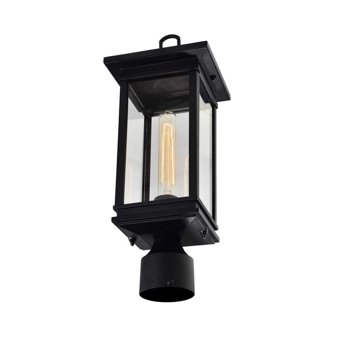 CWI Lighting Oakwood 1-Light Outdoor Black Lantern Head