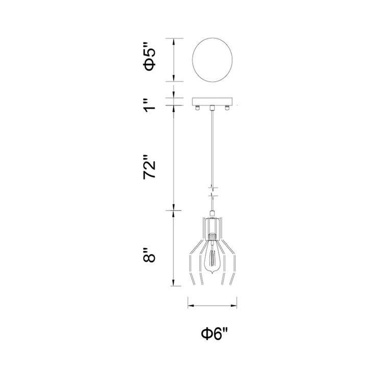 CWI Lighting Secure 1-Light Pendant