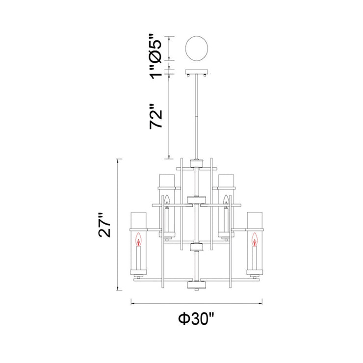 CWI Lighting Sierra 12-Light Chandelier