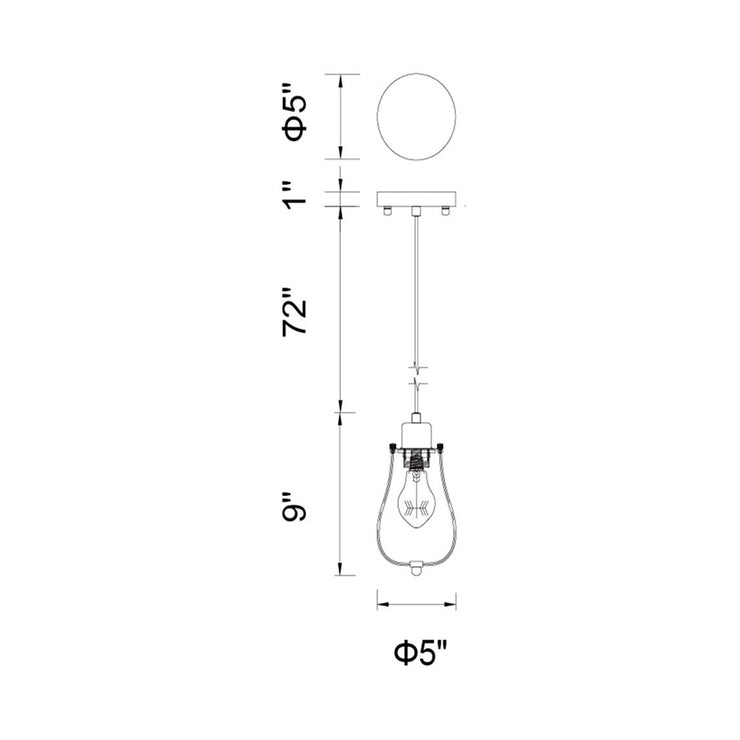 CWI Lighting Tomaso 1-Light Pendant