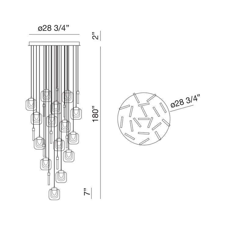 Eurofase Paget Round Chandelier