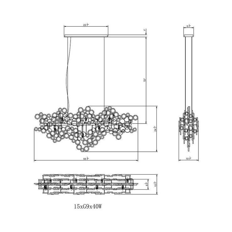 Eurofase Trento Linear Chandelier