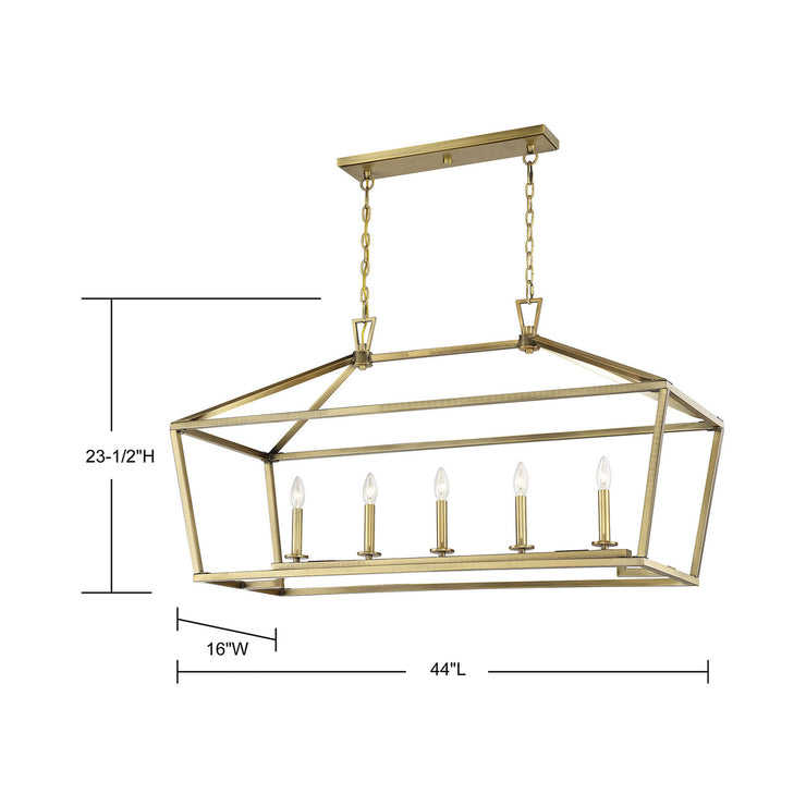 Savoy House Townsend 5-Light Linear Chandelier