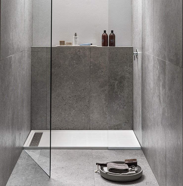 Non-Slip Linear Drain Shower Base