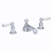 Perrin & Rowe Three hole basin set with low profile spout and lever handles