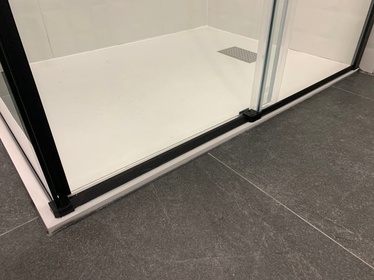 1" White 48" x 36" Shower Base - Semi-Recessed Installation