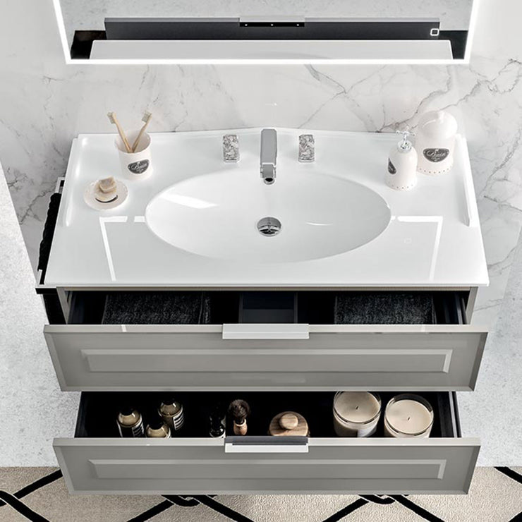 Berloni Bagno Bathroom Vanity Suite Vintage Grey