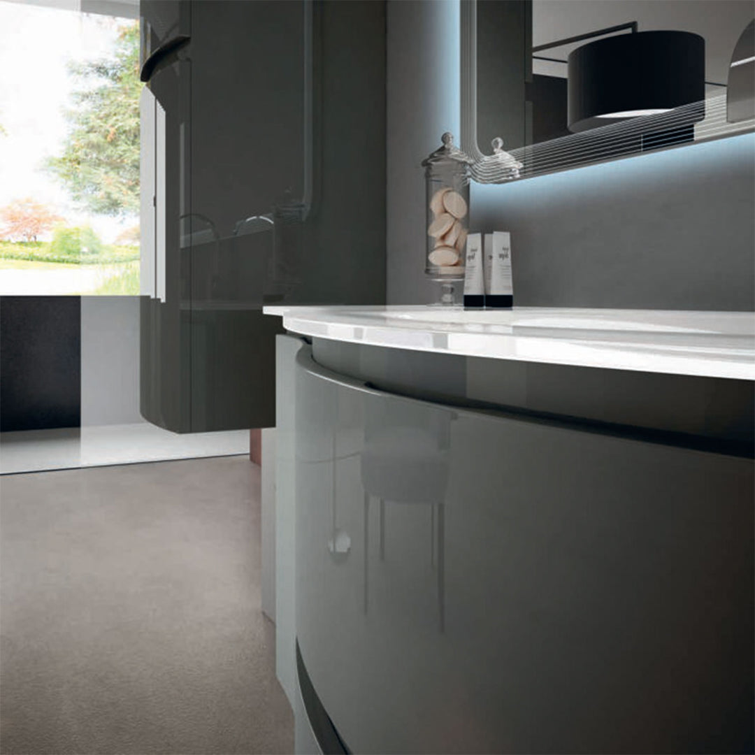 Bath Vanity Vague Single Sink Grey