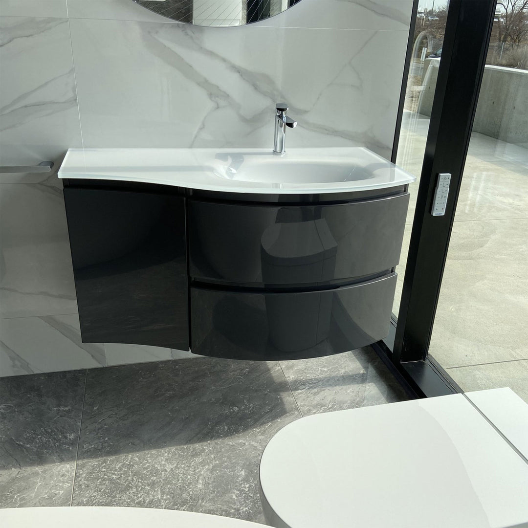 Bath Vanity Vague Single Sink Grey