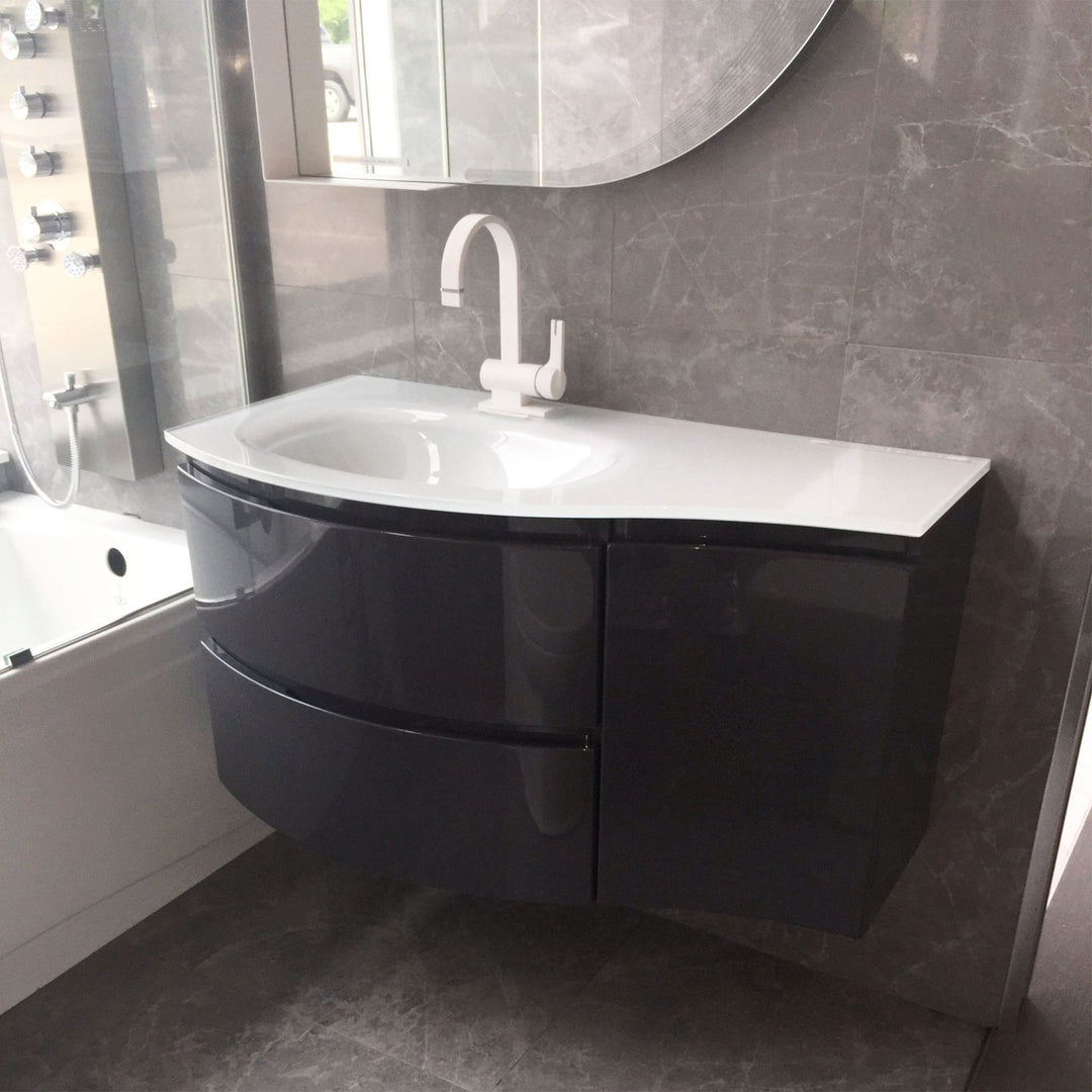 Bath Vanity Vague Single Sink Grey