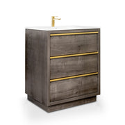 Bagno Italia Bathroom Vanity Cambridge 30" Cigar Brown