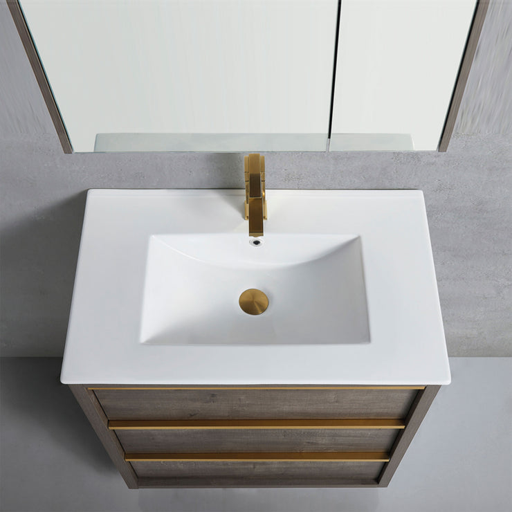 Bagno Italia Bathroom Vanity Cambridge 30" Cigar Brown