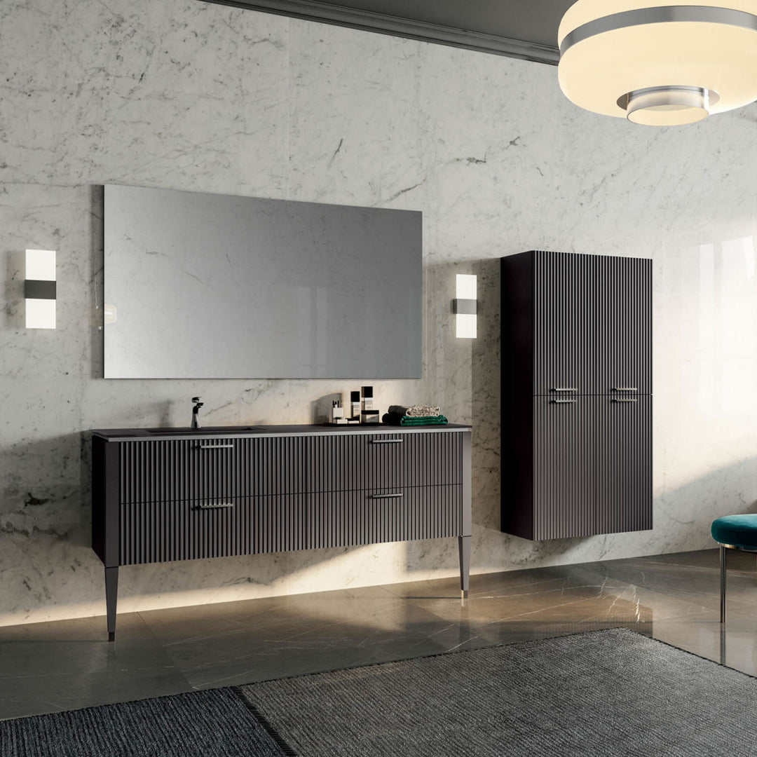 Bath Vanity LAMÈ Double Sink Black