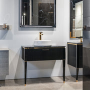 GB Group Bath Vanity LAMÈ Single Sink Black