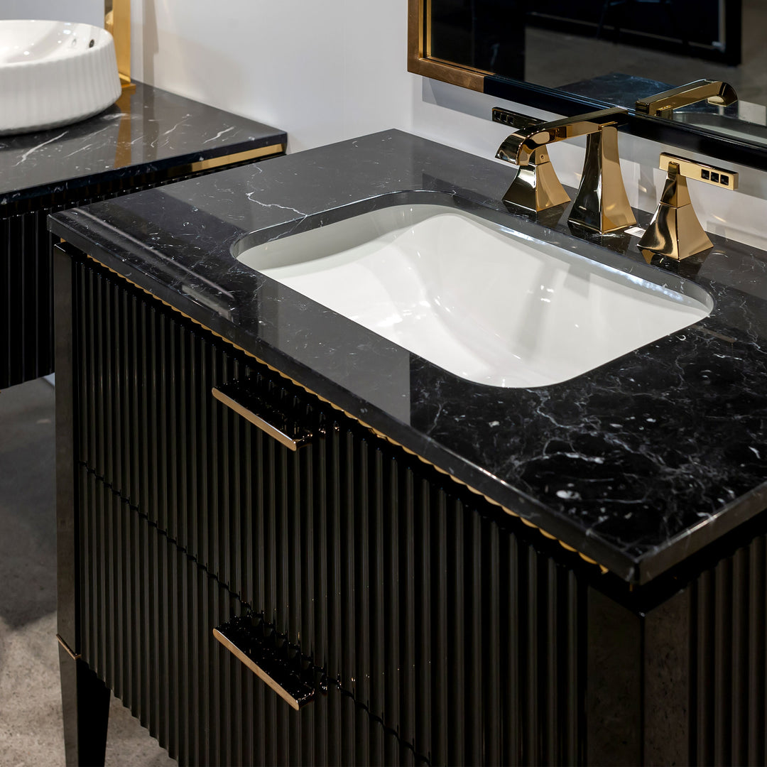 Bath Vanity LAMÈ Single Sink Black