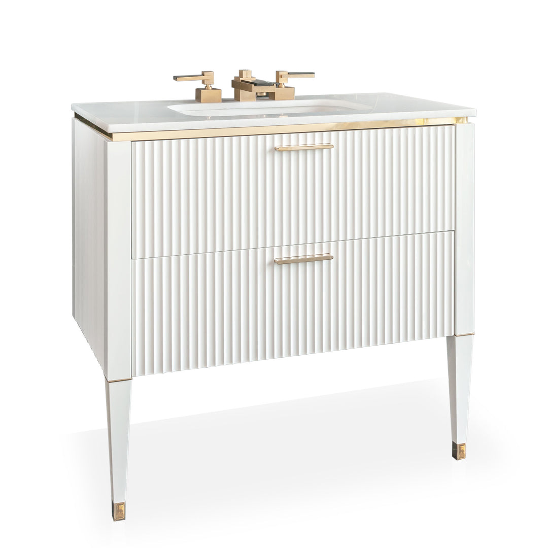 Bath Vanity LAMÈ Single Sink White
