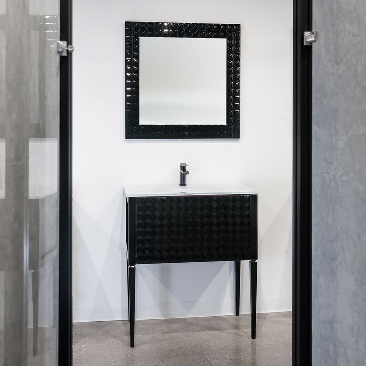 Macral Bath Vanity Diamond - Black Gloss