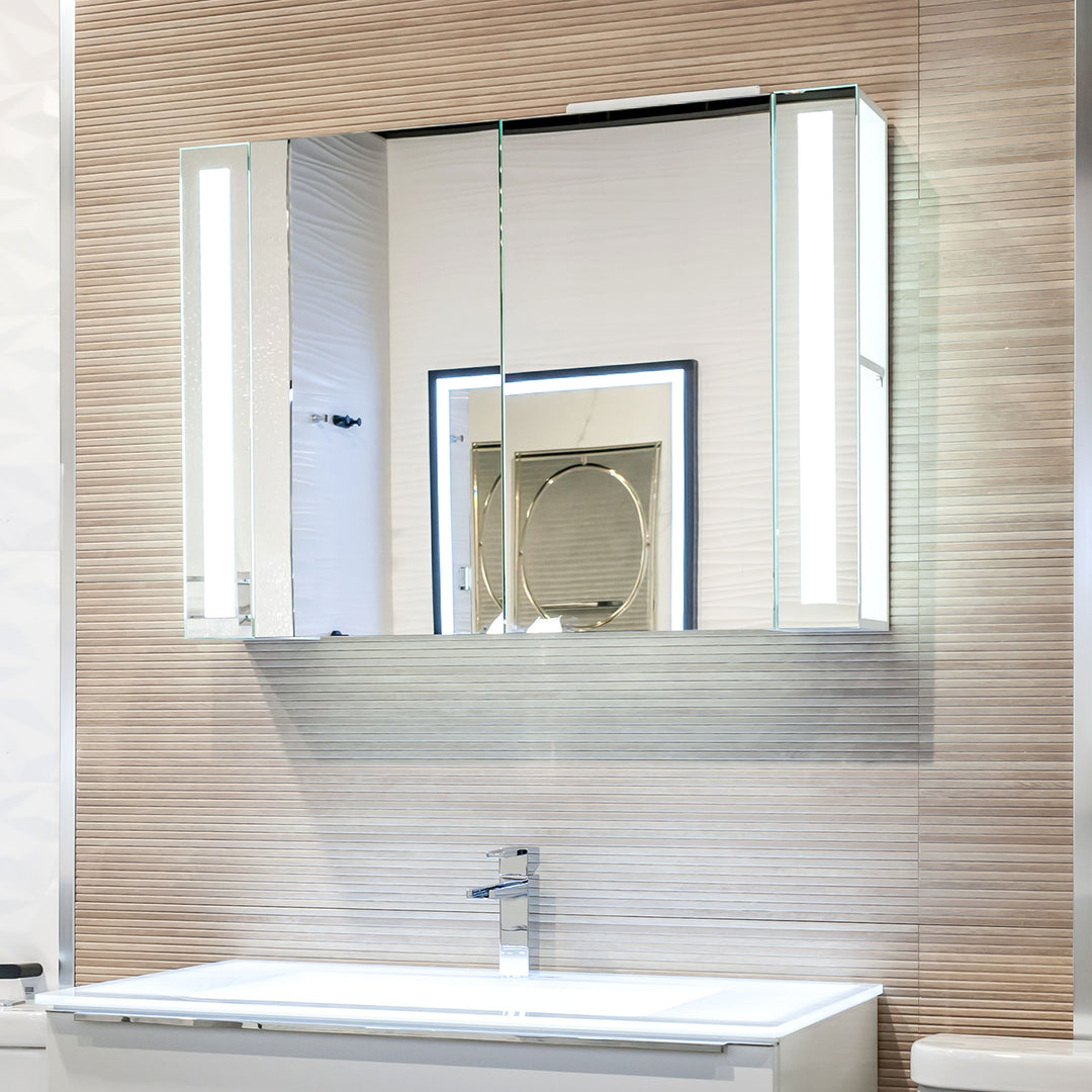 Bathroom York LED Mirror with Medicine Cabinet