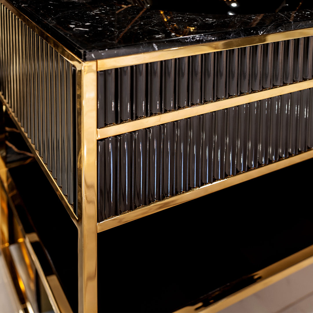 Bath Vanity Academy Gold and Black
