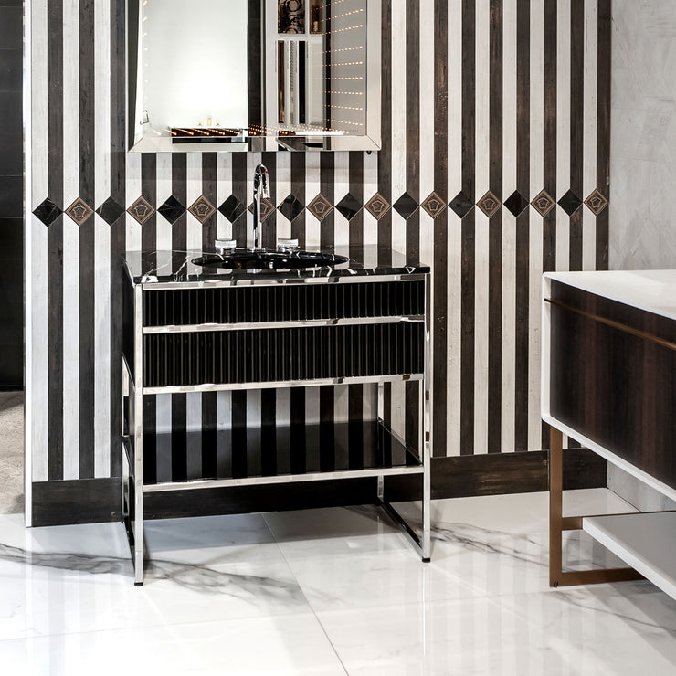 Oasis Bath Vanity Academy Silver and Black