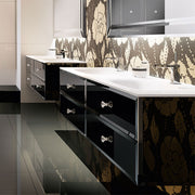 Q'in Bath Vanity Lux Double Sink Black