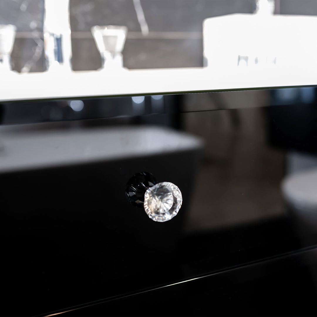 Bath Vanity Lux Double Sink Black