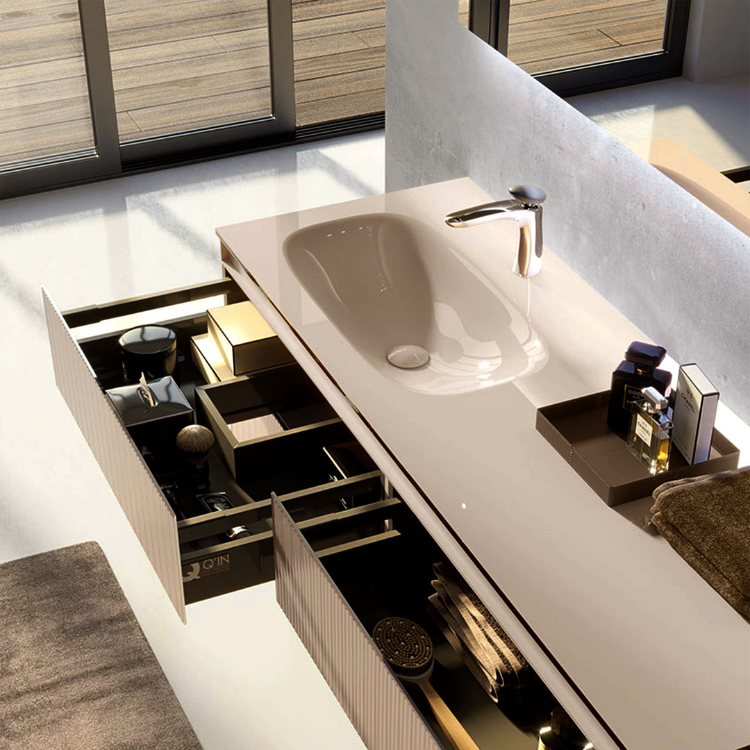 Bath Vanity Zero Double Sink Tortora