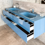 Q'in Bath Vanity Zero Double Sink Navy