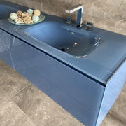 Q'in Bath Vanity Zero Double Sink Navy