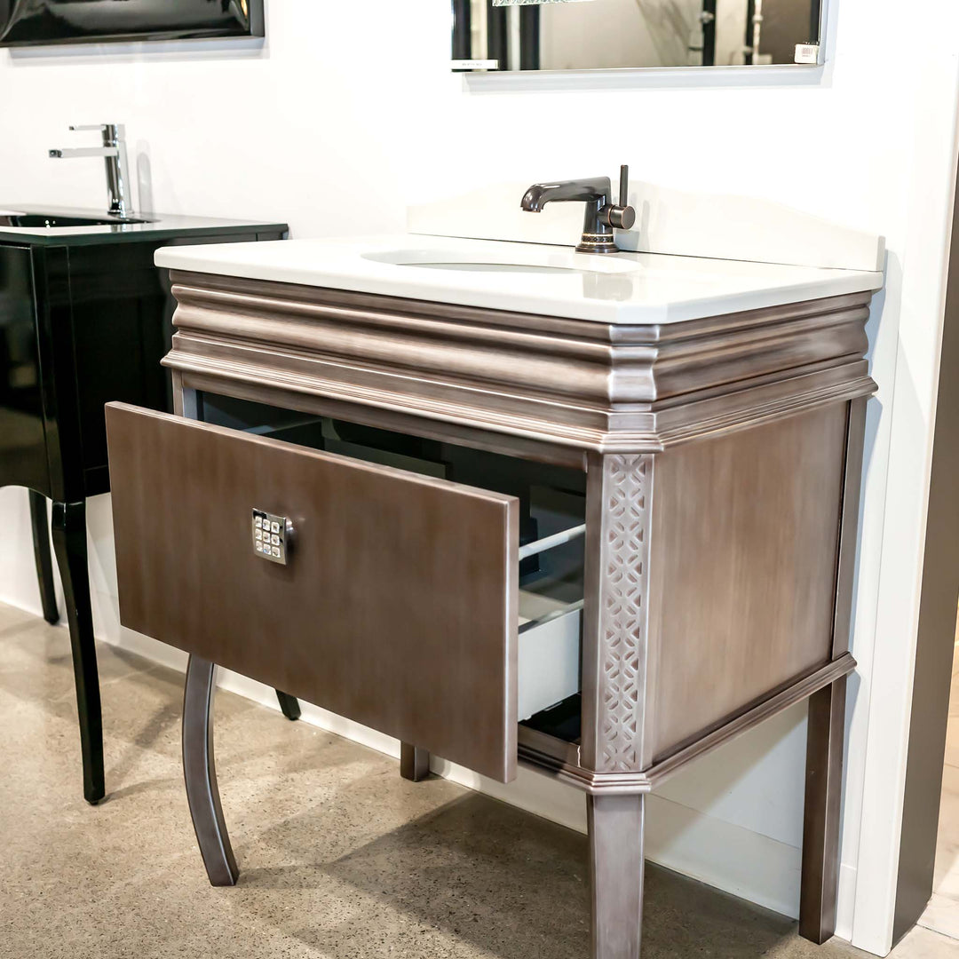 London Antique Silver Bath Vanity