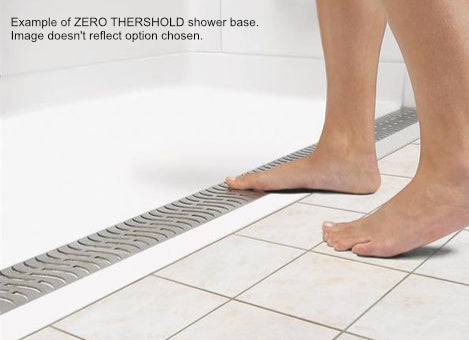 Fleurco ADAPTEK IN-LINE ZERO THRESHOLD Shower Base with Linear Drain